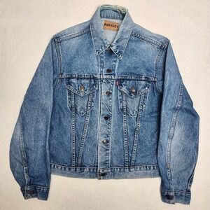Vinage Levis Jean Jacket Size 44L Blue Regular Wash Denim Type 3 71205 0217 70s